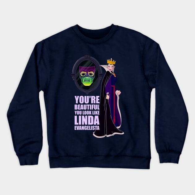 Linda Evangelista (pink) Crewneck Sweatshirt by Fransisqo82